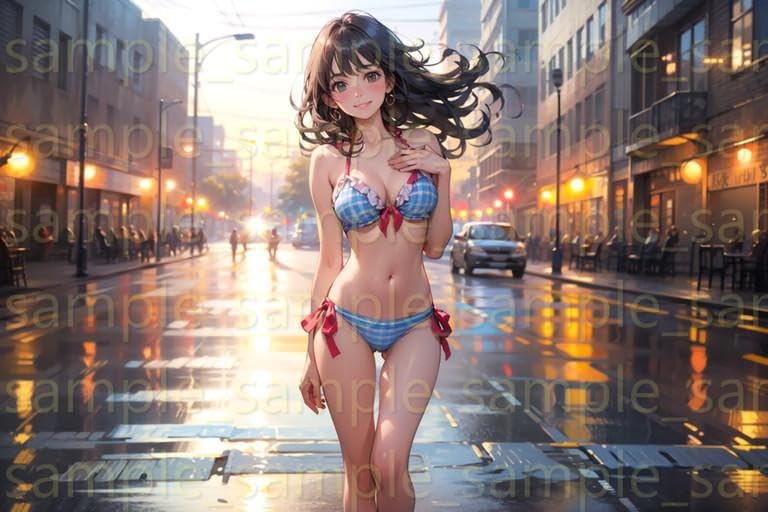 Amazon.co.jp: A4ポスター AI美女 美少女 水着 かわいい グラビア