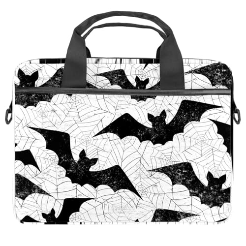 Sac ordinateur 13-14.5" chauve-souris d'Halloween et toile d'araignée