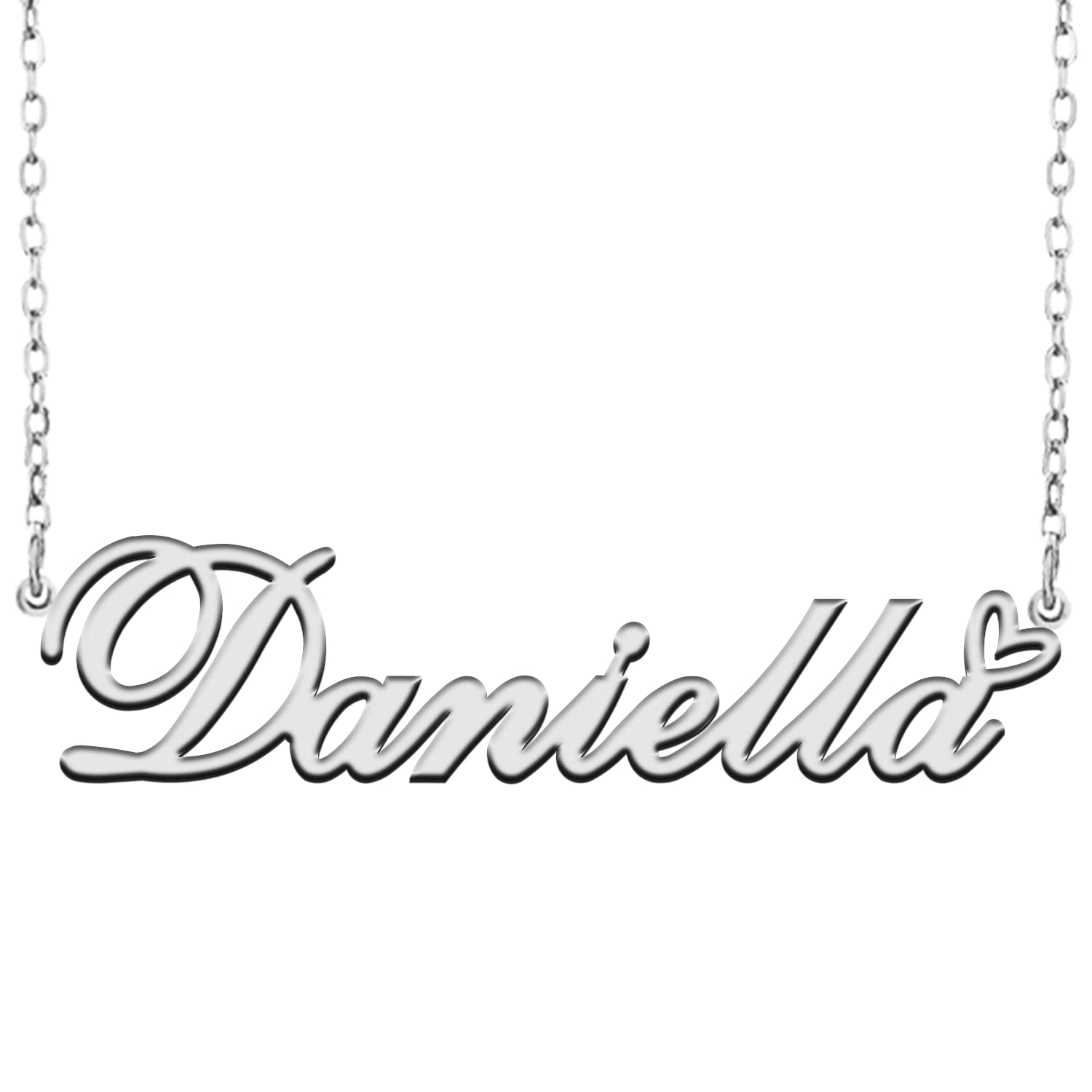 Custom Name Necklace Customized Personalized Pendant Name Necklace with Heart Name Necklace for Women Best Gift for Girl Birthday Mother’Day Christmas Wedding