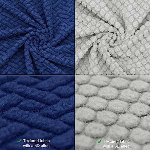 Image of Strechy Newborn Lounger Cover, Removable and Ultra Soft Sung Fitted Baby Lounger Slipcover by BlueSnail (2 Pack, Navy+Light Gray)