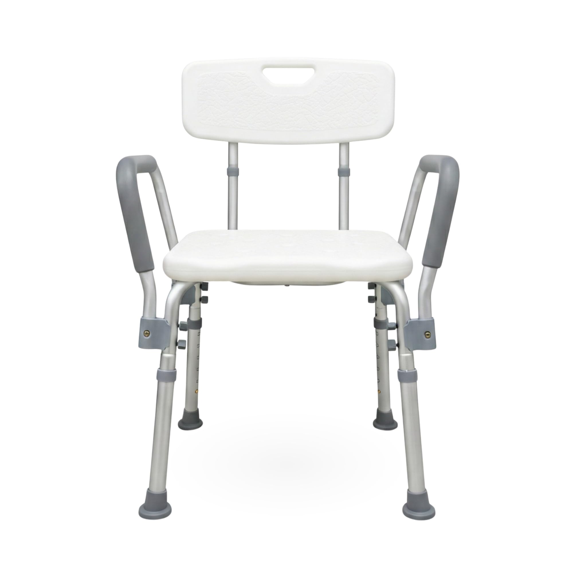 Sedia per Doccia con Schienale e Braccioli Estraibili per Anziani o Bambini - Altamente resistente, Design Antiscivolo - Ergonomica - Vasca da Bagno