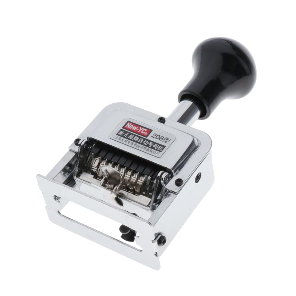 Juego de 2 códigos - Máquina numeradora automática de 8 dígitos - Sello de fecha de metal -208