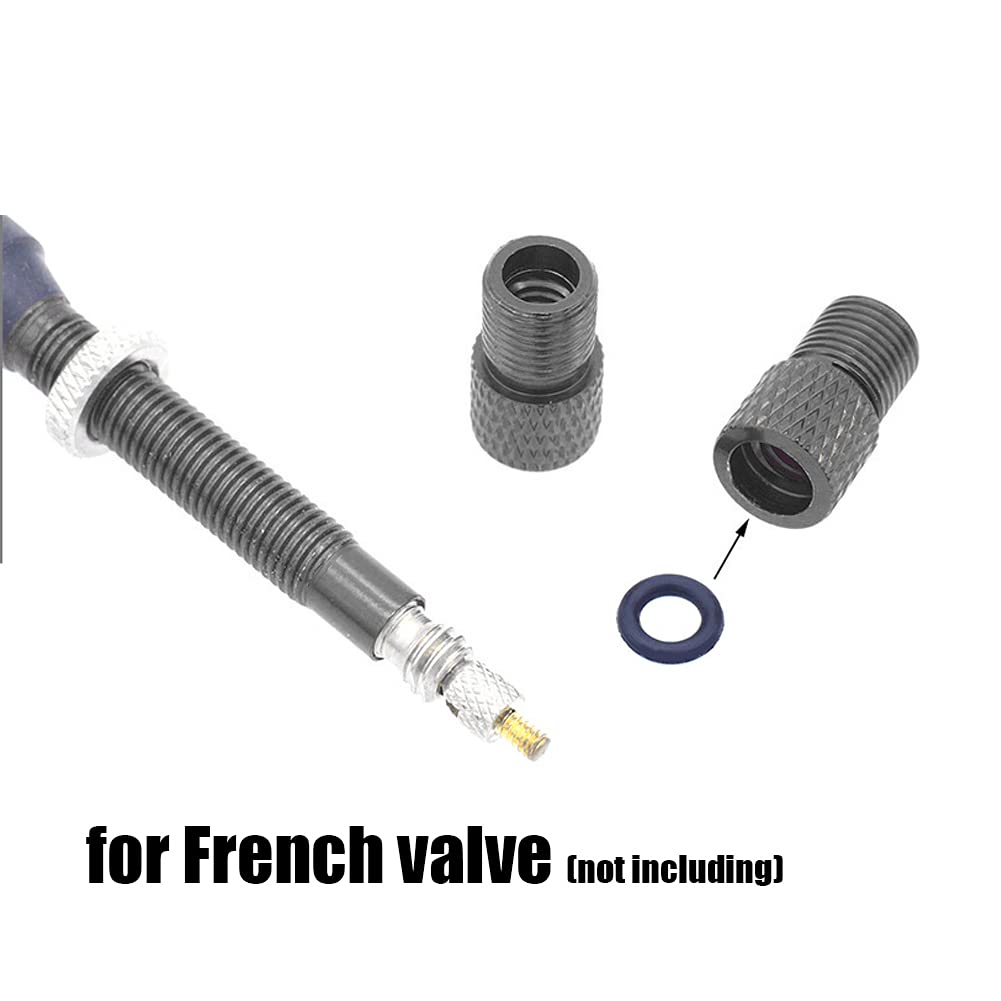 20 pcs Presta Valve Caps Bike Tubeless Tire Caps Air Dust Stem Covers Aluminum Presta French Dust caps for MTB Road RacingBicycle ((Black))