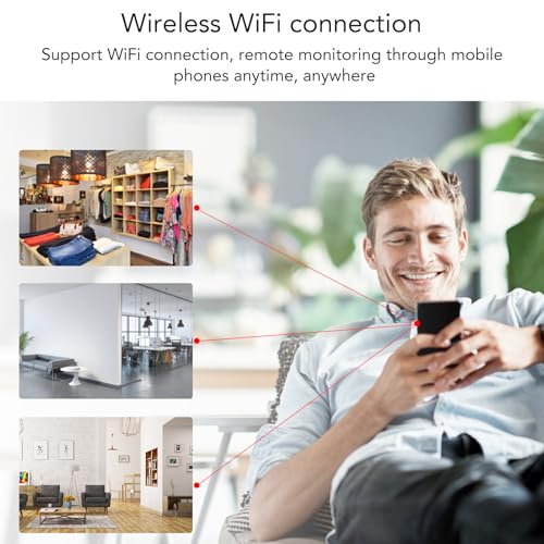 Image of Sanpyl Small Wireless WiFi Camera, 1080P Mini Home Security Camera, Mini Nanny Cam Pet Dog Baby Camera with Infrared Night Vision, Motion Detection, Support APP, Sanpylz2kog59cm1