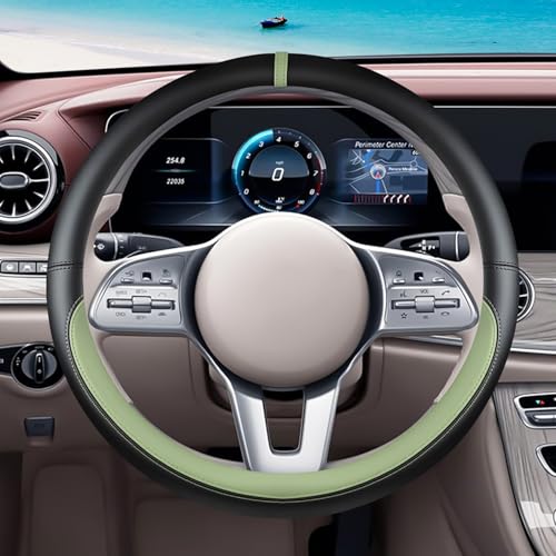 Black Avocado Green Steering Wheel Cover
