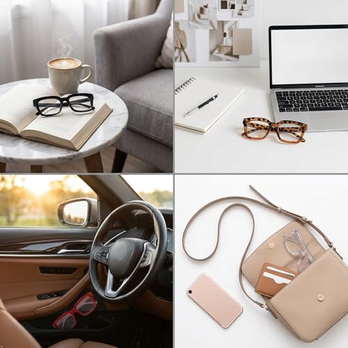 Image of Eyekepper 4 Pack Ladies Reading Glasses - Oversized Square Design Readers for Women +1.00