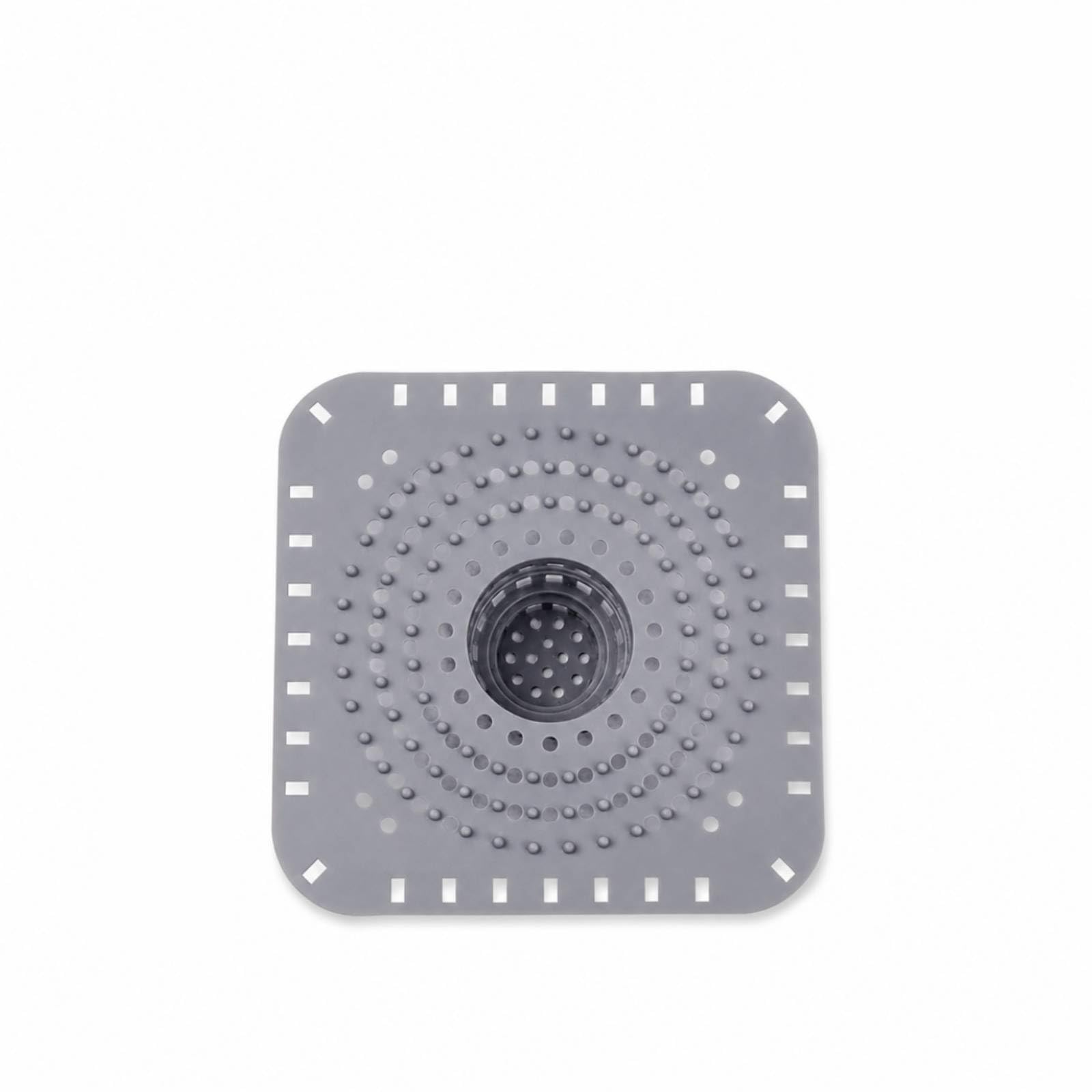 TPR Drain Cover with Perforated Basket Strainer, Sink Strainer Hair Trap