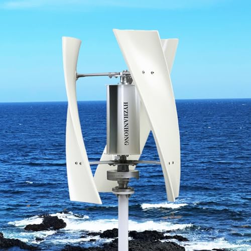 HYZHANHONG Kit de turbinas de generador eólico pequeño de 10000 W, Kit de turbinas de Piezas de energía del generador de 3 Palas de 110 V / 220 V para Carga doméstica Marina (48 V),24V