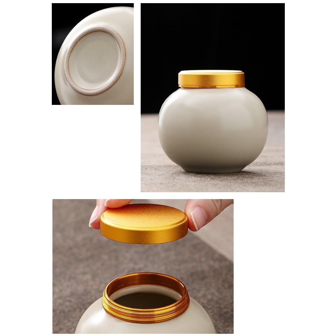 XYNSNDB Teedose, Vorratsdose für losen Tee, Reise-Teeset, Teekanne, Teetasse, Teetablett, Aufbewahrungstasche für den Außenbereich, Aufbewahrungsbehälter für Zuhause, Glas, Teedose (grün, B)