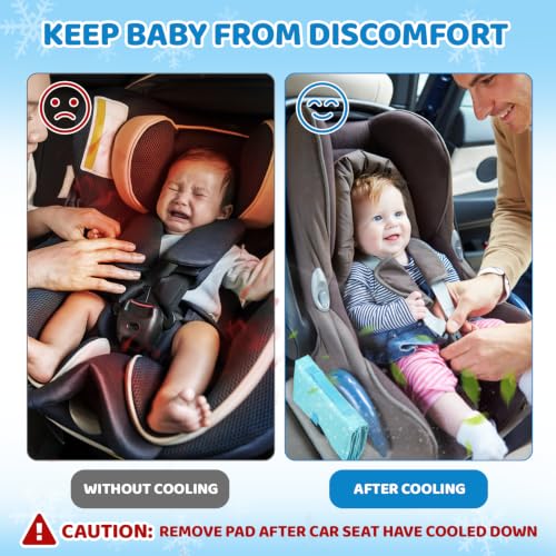 Image of Orzbow Car Seat Cooling Pad with Removable Ice Packs for Baby Toddler, Blue | Summer Baby Cooling Pad for Kids Infant, Portable Carseat Cooler for Travel to Keep Baby Comfortable