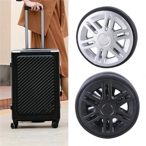 Luggage Wheels Replacement 8Pcs/Set Universal 60mm Travel Suitcase Replacement Double Wheels Repair Kits Easy Installation Smooth Rolling3