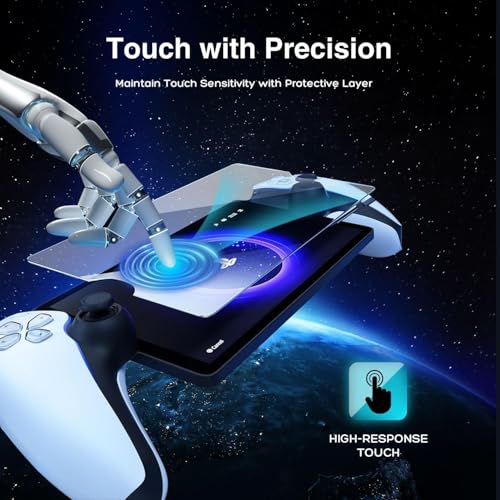 Image of New World 2 Pack TEMPERED GLASS Screen Protector for PlayStation Portal,8 inch, Anti-Scratch, 9H Hardness, Ultra HD, Anti-Fingerprint, Bubble-Free, Tempered Glass for for PS5 Portal Handheld Console