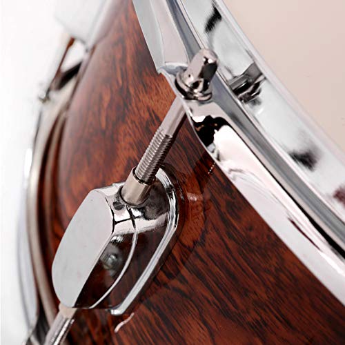 LAGRIMA 14X5.5 inch Snare Drum Set for Student, Beginners with Gig Bag, Sticks, Strap, Stand and Practice Pad Kit, Tiger Stripe - Thumbnail 2