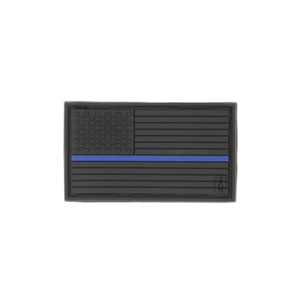 Maxpedition Gear Small USA Flag Patch, Le Thin Blue Line, 2 x 1-Inch