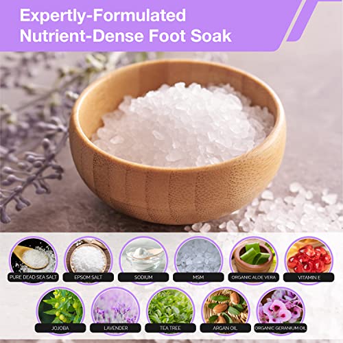 Calming Lavender Foot Soak With Epsom Salt, Made In Usa, Foot Soak Soothes Sore Tired Feet, Athletes Foot, Stubborn Foot Odor, Softens Calluses & Helps Treat Toenail, 16 Oz 1 Lb #TOP6