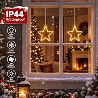 Liyade LED Sterne Weihnachtsbeleuchtung 20cm 35LED, Timer, 2 Stück – Ansicht 4