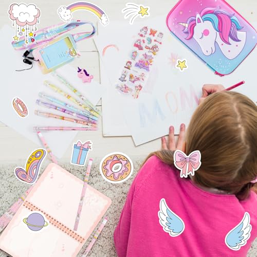 Image of Pencil Case for Girls, Cute Unicorn 3D EVA Large Capacity Pink Pencil Pouch for Kids, Kawaii Stationery Set School Supplies Pencil Box, Birthday Christmas Gifts