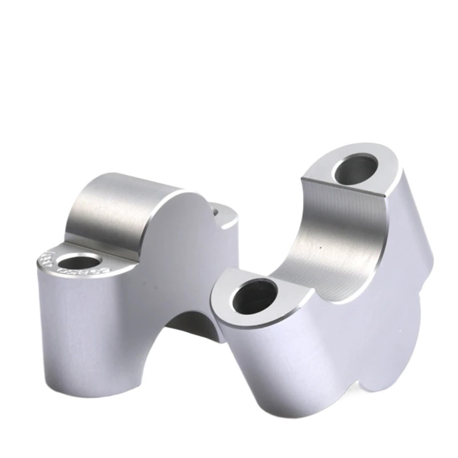 VNSMM Fit For CFMOTO 450MT MT450 450 MT 2024 2025 Motorcycle Handlebar Riser Mount Clamp Rise Extend Adapter(A Silver)