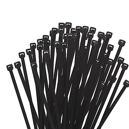 Image of Armpow 6 Inch Black Zip Tie 1000 PCS, 18 Lbs - Small to Medium Zip Tie, Nylon PA66 UV Resistant Cable Tie for Indoor and Outdoor Use - Ideal for bundling and securing objects