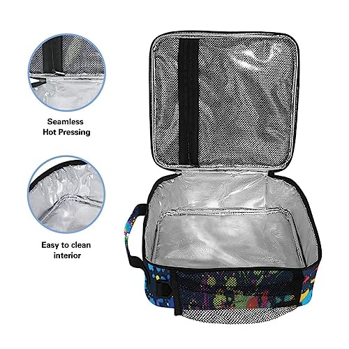 Lunch Bags for Kids Boys Girls Toddler Football Players with Soccer Reusable Insulated Lunch Box - Image 3