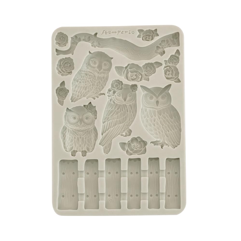 Stamperia Silikonform A5 – Owl’s House (Owls and Branch)