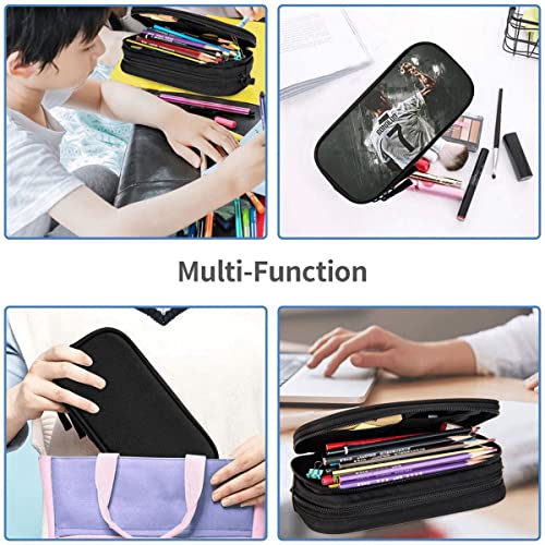 HYVET Sgabyqyjwjgyv Fjxpzzltkk Large Capacity Pencil Case Trousses Zipper Makeup Bags Storage Stationery Bag Student Office Supplies Cases Color-0016 – vue 5