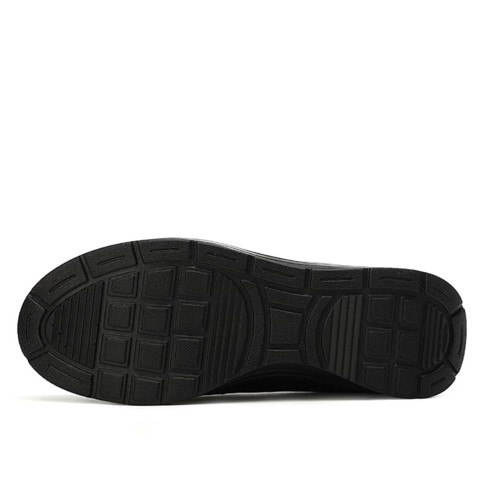 LDMYB - Zapatos de trabajo para mujer, ajuste ancho, cómodos, zapatos para caminar, puntera redonda, mocasines de piel sintética, zapatos casuales de tacón bajo, ligeros, para enfermería