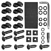 Black Anti Theft License Plate Screws Kits, Rustproof Stainless Steel Car Tag Plate Mounting Hardware M6 1/4" Tamper Proof, Matte Black Caps Covers Fastener Nut for Front Rear Frame Holder Mounting