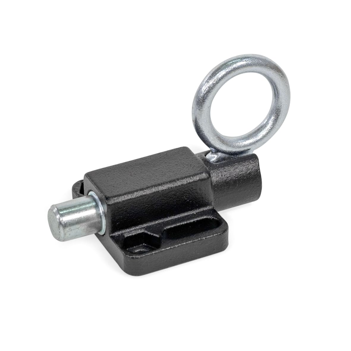 Ganter Normelemente Perno de bloqueo con anillo de tracción, para atornillar, con bloqueo de bloqueo, GN 722.6-8-20-C-SW | negro | perno de 8 mm