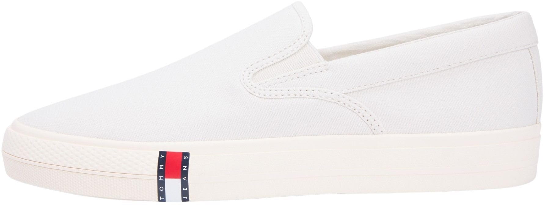 Tommy Jeans Men's Archive Vulc. Y2K Slip On EM0EM01675 Low Top, White (Ivory), 6.5 UK