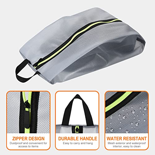 PATIKIL Shoe Bags for Travel XX-Large Durable Waterproof Shoe Bags for Women Men 5 Pack Portable Storage Organizer with Zipper for Outdoor Gray (Nylon) - Image 3