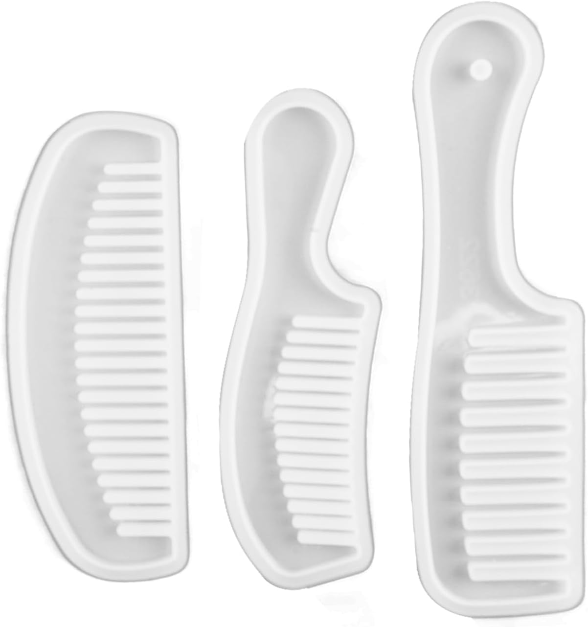 3Pcs Resin Casting Molds Resin Comb Mold Translucent Wide