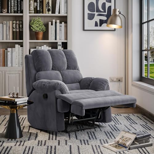 Image of Wakefit Recliner | 3 Year Warranty | Recliner Sofa 1 Seater, XpertGRID Technology, Designed for Supreme Comfort & Relaxation, Easy DIY Assembly, 145 kg Weight Capacity, Virelia (Space Grey)