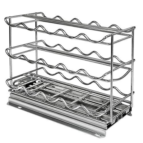 Lynk Professional® Slide Out Coffee Pod Holder Organizer Upper Kitchen Cabinet And Coffee Bar Pull Out Rack, Compatible With Keurig K-Cup, Chrome #TOP7