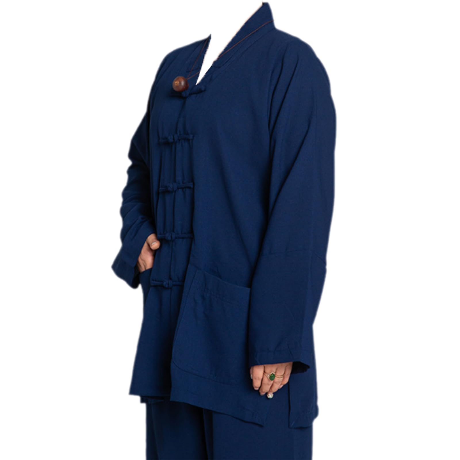 Unisexe Kung Fu Tai Chi VêTements,Tenue De Tai Chi à Manches Longues,Costumes LéGers pour MéDitation Qigong,Poches Pratiques,Convient à Divers Besoins Sportifs