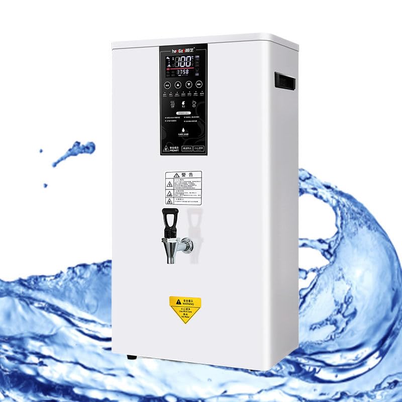 GUHPZA Espumador De Leche Comercial De Vapor Continuo, Máquina Automática De Agua Hirviendo con Vapor De 3000 W, Temperatura Controlable,80l/H