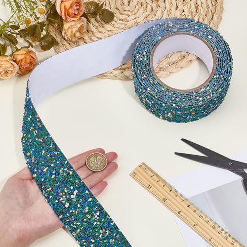 Image of MAYJOYDIY 5.5 Yards Blue PET Anti Slip Tape 2 Inch Self-Adhesive Non Skid Tape High Friction Tape Non-Slip Traction Grip Tape for Staircases Shower Stairs Pool Tubs Wet Areas