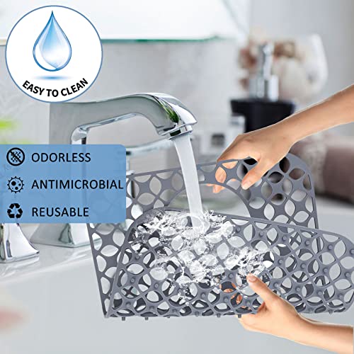 Ncuubr Silicone Sink Mats For Bottom Of Kitchen Sink, 2 Pcs Sink Mat And Protectors For Stainless Steel Sink, 13.58 ''X 11.6 '' Rear Drain Non-Slip Sink Protectors #TOP4