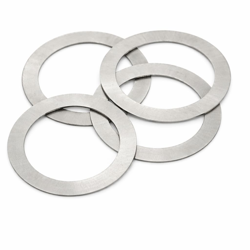 25mm x 36mm (1mm Thickness) (Pack of 20) A2 Stainless Steel Flat Washers DIN988 Thin Metric Washer for Precision Adjustments - E04C