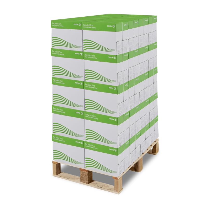 Xerox Recycled Papier - ISO 70, A4 80 g/m² - Kopierpapier für Laserdrucker und Kopierer - aus 100 Prozent Altpapier - 48 Kartons, 240 Pakete, 120.000 Blatt