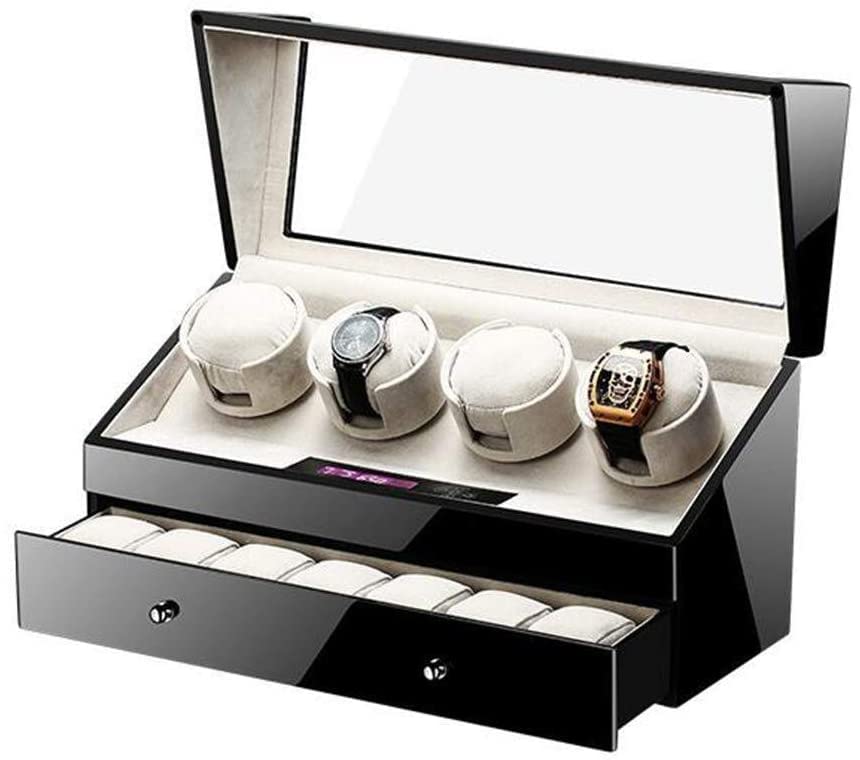 Boîte remontoir de montre automatique ZYFSHA avec rangement pour montre double
