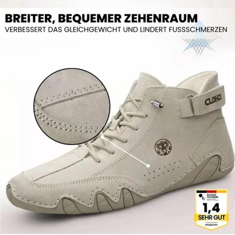 OrthoFree - ergonomische, schmerzlindernde Leder-Barfußschuhe Winterschuhe für Herren