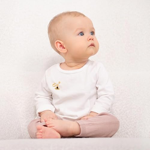 Miniatura 2 de In Season Jewelry Broche chapado en oro con diseño de azabache simulado de Santa Lucía para protección contra el mal de ojo, dije de ojos esmaltados