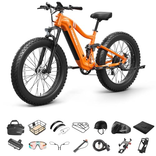 PUCKIPUPPY 960W Electric Mountain Bike with Full Suspension