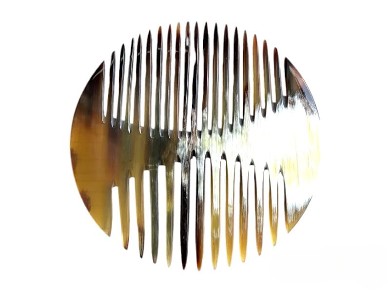 Image of SOFIYA CRAFT Handcrafted Buffalo Horn Comb with Fish Design - Natural, Anti-Static Hair Comb, Unique Gift for Her, Wedding or Mother's Day Gift