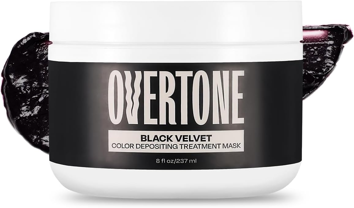 Semi Permanent Hair Color Conditioner, Black Velvet, 8 oz, Nourishing, Damage-Free, Color Depositing Mask for All Hair Types with Shea Butter & Coconut Oil, Vegan & Cruelty-Free