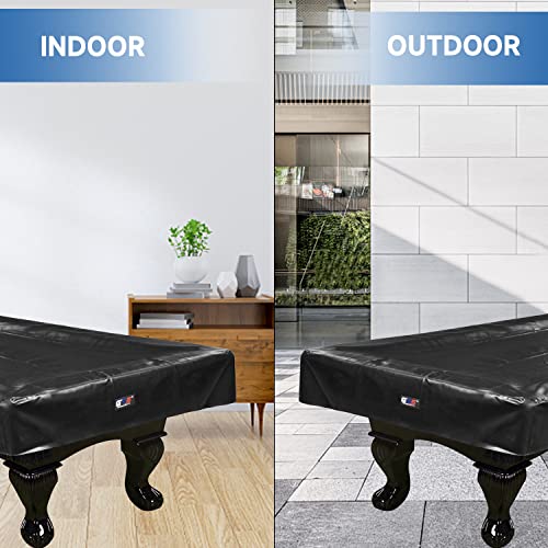 Gse Billiard Pool Table Covers, 7'/8'/9' Heavy Duty Leatherette Pool Table Covers, Waterproof & Tearproof Cover For Pool Table (Several Colors Available, Black - 7Ft) #TOP5