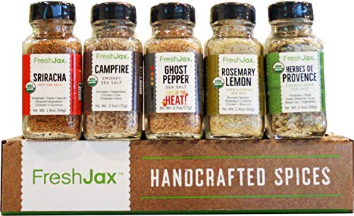FreshJax Seasoned Sea Salts Gift Set, (Set of 5)