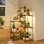 Bamworld Plant Stand Indoor Plant Stands Wood Outdoor Tiered Plant Shelf for Multiple Plants, 3 Tiers 7 Potted Ladder Plant Holder Table Plant Pot Stand for Window Garden Balcony Living Room 05futi