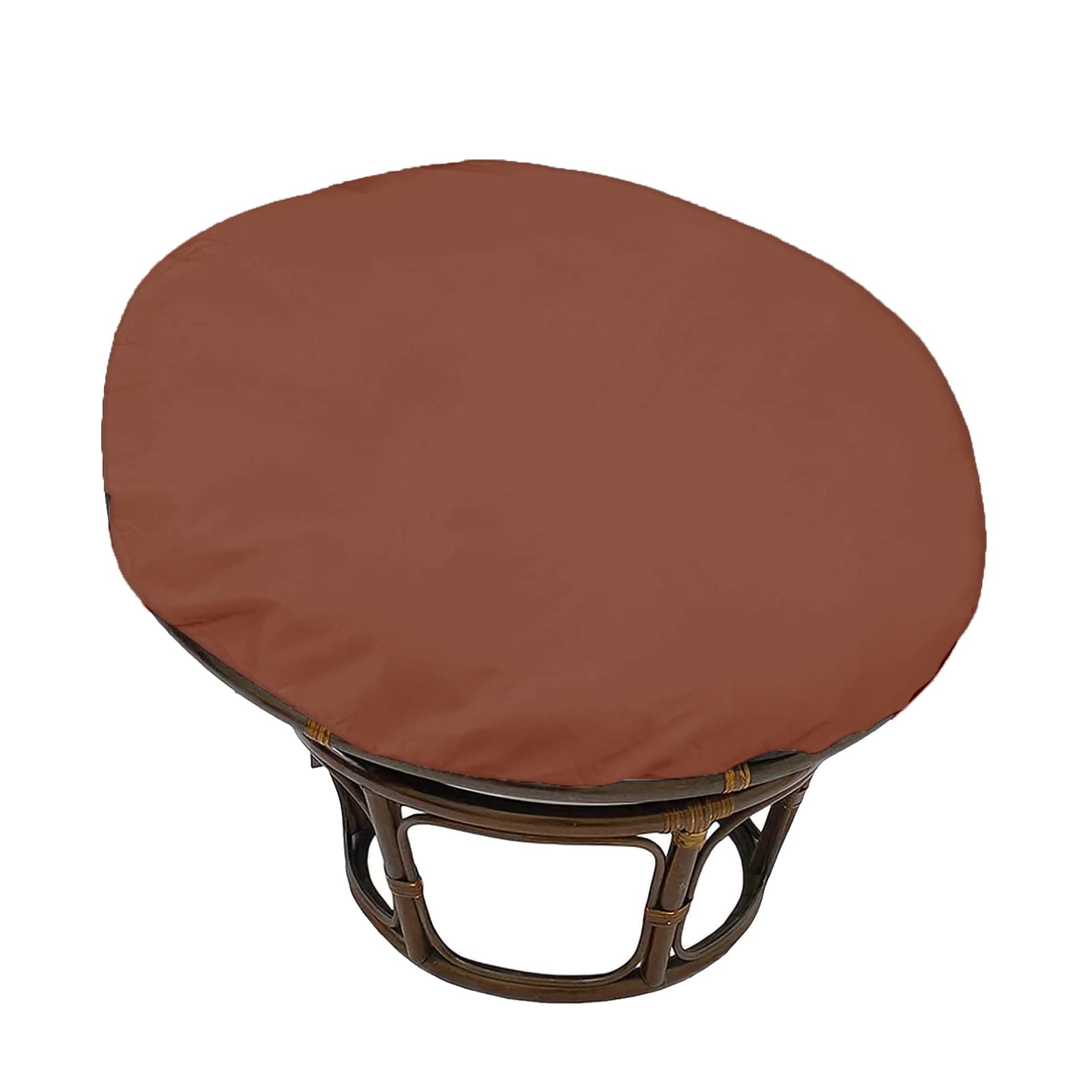 Double Papasan Chair Cushion Covers Only,Large Hanging Egg Hammock Chair Cushion Slipcover,Waterproof Removable Zippered Papasan Chair Cushion Cover,for Bedroom,Living Room,dark brown,130*130CM